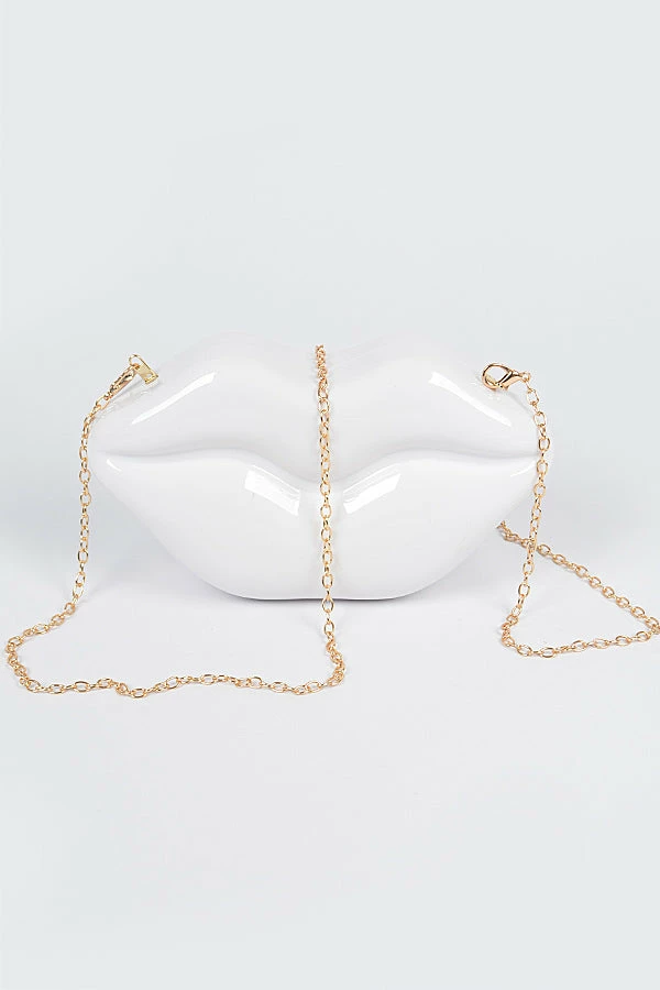 Head Over Heels: Bundle And Shoetique Lipz Clutch- White Accessories