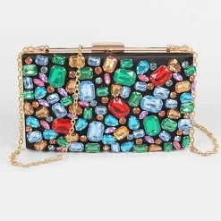 Head Over Heels: All In One Boutique Bejeweled Clutch- Multi