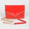 Head Over Heels: Bundle And Shoetique Accessories Glossy Studded Satchel- Red