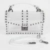 Head Over Heels: All In One Boutique Accessories Clear Studded Satchel- Black