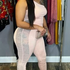 Head Over Heels: All In One Boutique Apparel Don't Call My Name Pant Set - Pink