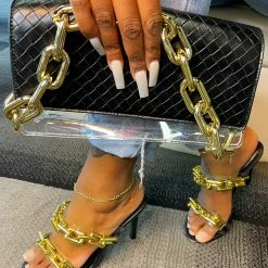 Head Over Heels: All In One Boutique Two Chainz Heels- Black Footwear