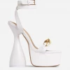 Head Over Heels: All In One Boutique Keep Up Heels- White Footwear