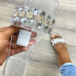 Head Over Heels: All In One Boutique Footwear Pebbles Sandals- Clear