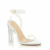 Head Over Heels: All In One Boutique Let's Be Clear Heels- White Footwear