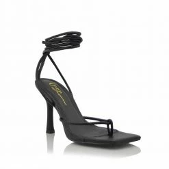 Head Over Heels: All In One Boutique Footwear Tie Me Up Heels- Black