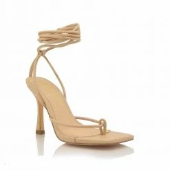 Head Over Heels: All In One Boutique Footwear Tie Me Up Heels- Nude