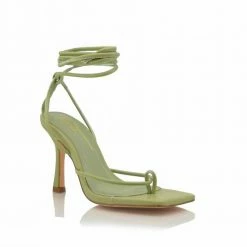 Head Over Heels: All In One Boutique Tie Me Up Heels- Sage