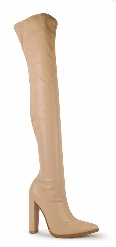 Head Over Heels: All In One Boutique Wish You Had Me Boot- Nude