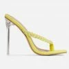 Head Over Heels: All In One Boutique Stitched Heels- Yellow Footwear