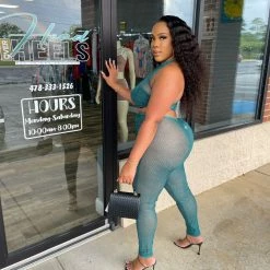 Head Over Heels: All In One Boutique Viper Pant Set- Green Apparel