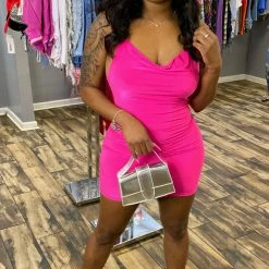 Head Over Heels: All In One Boutique Sexy Talk Dress- Fuschia
