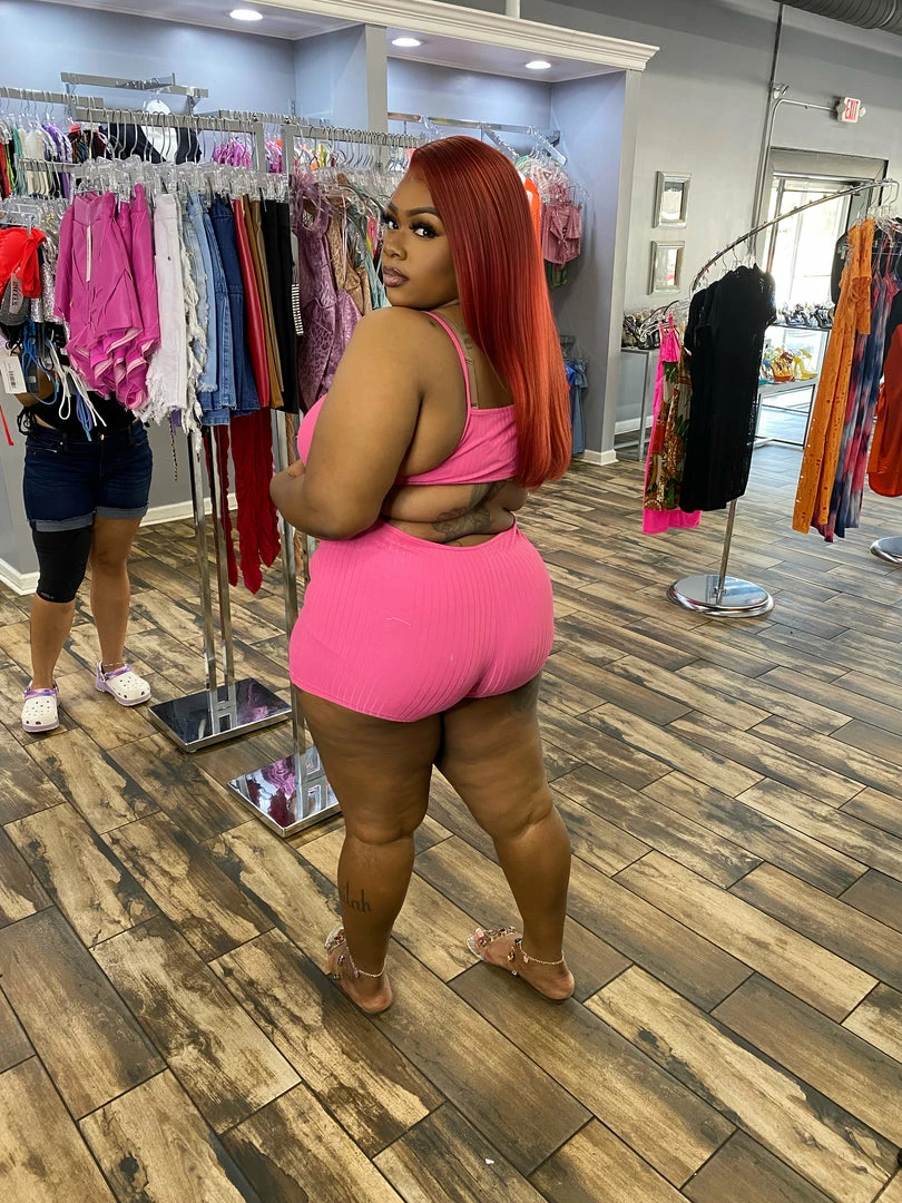 Head Over Heels: All In One Boutique High Hopes Romper- Pink Apparel