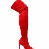 Head Over Heels: All In One Boutique So Seductive Thigh Boots- Red