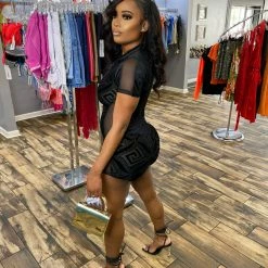 Head Over Heels: All In One Boutique Trouble Maker Romper- Black Apparel