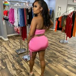 Head Over Heels: All In One Boutique Devyn Skirt Set- Pink Apparel