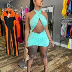 Head Over Heels: All In One Boutique Baddie Wild Dress- Green Apparel