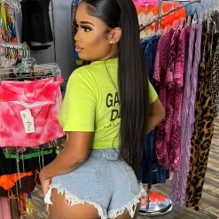 Head Over Heels: All In One Boutique Apparel Gallery Crop Top- Lime