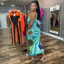 Head Over Heels: All In One Boutique Deep Strokes Dress Apparel