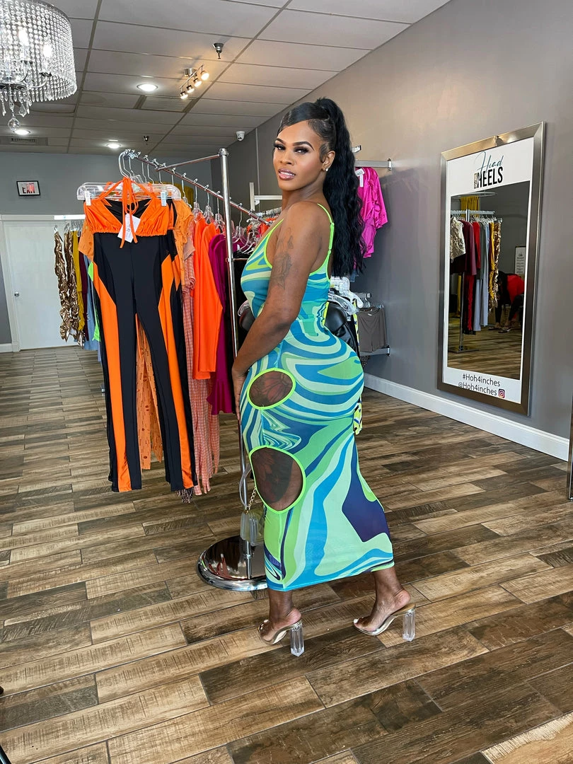 Head Over Heels: All In One Boutique Deep Strokes Dress Apparel