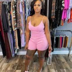 Head Over Heels: All In One Boutique Cozy Short Set- Light Pink