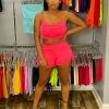 Head Over Heels: All In One Boutique Apparel Jackie Short Set- Neon Pink