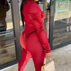 Head Over Heels: All In One Boutique Don't Stop The Party Jumpsuit - Burgundy