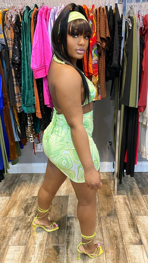 Head Over Heels: All In One Boutique Sun Chaser Swim Set- Green Apparel