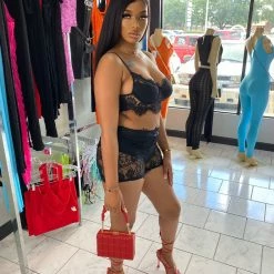 Head Over Heels: All In One Boutique Seduce Me Set- Black