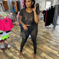 Head Over Heels: All In One Boutique Jazzie Pant Set- Black