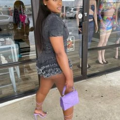 Head Over Heels: All In One Boutique Danielle Romper- Grey