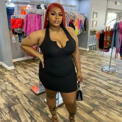 Head Over Heels: All In One Boutique Spring Hottie Dress- Black Apparel