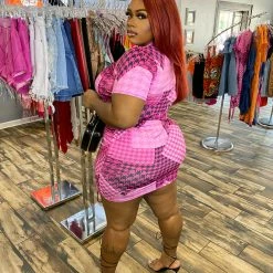 Head Over Heels: All In One Boutique Pink Panther Dress- Plus Size