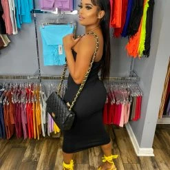 Head Over Heels: All In One Boutique Apparel Tube Dress- Black