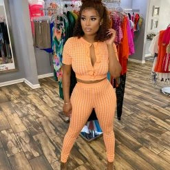 Head Over Heels: All In One Boutique Malibu Babe Set- Orange Apparel