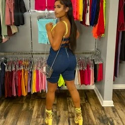 Head Over Heels: All In One Boutique Trina Babe Romper- Yellow