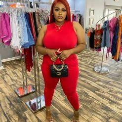 Head Over Heels: All In One Boutique Stay Snatched Set- Red