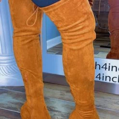 Head Over Heels: All In One Boutique Footwear Amina Thigh Boot- Chestnut