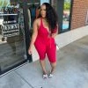 Head Over Heels: All In One Boutique In Chains Romper- Red Apparel