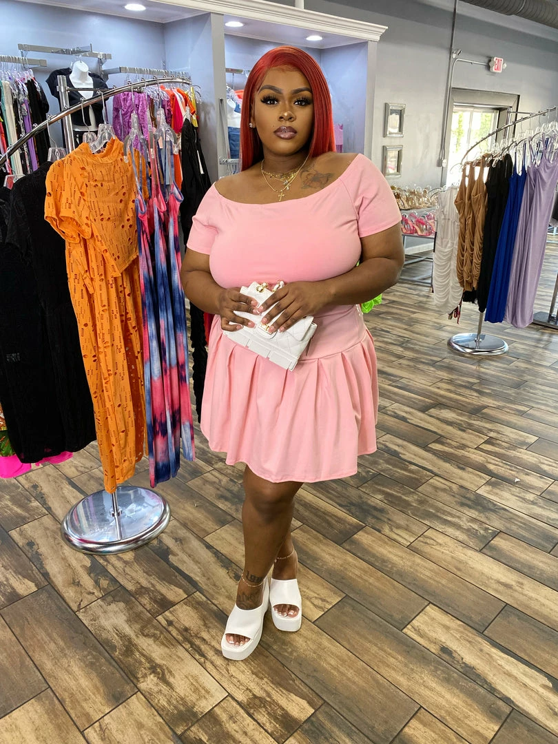 Head Over Heels: All In One Boutique Pink Baby Doll Skirt Set