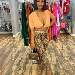 Head Over Heels: All In One Boutique Apparel Desert Storm Set- Brown