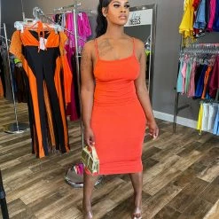 Head Over Heels: All In One Boutique Apparel Fit Me Right Dress- Coral