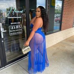 Head Over Heels: All In One Boutique Royalty Skirt Set- Blue