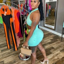 Head Over Heels: All In One Boutique Baddie Wild Dress- Green Apparel