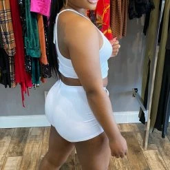 Head Over Heels: All In One Boutique Paisley Short Set- White