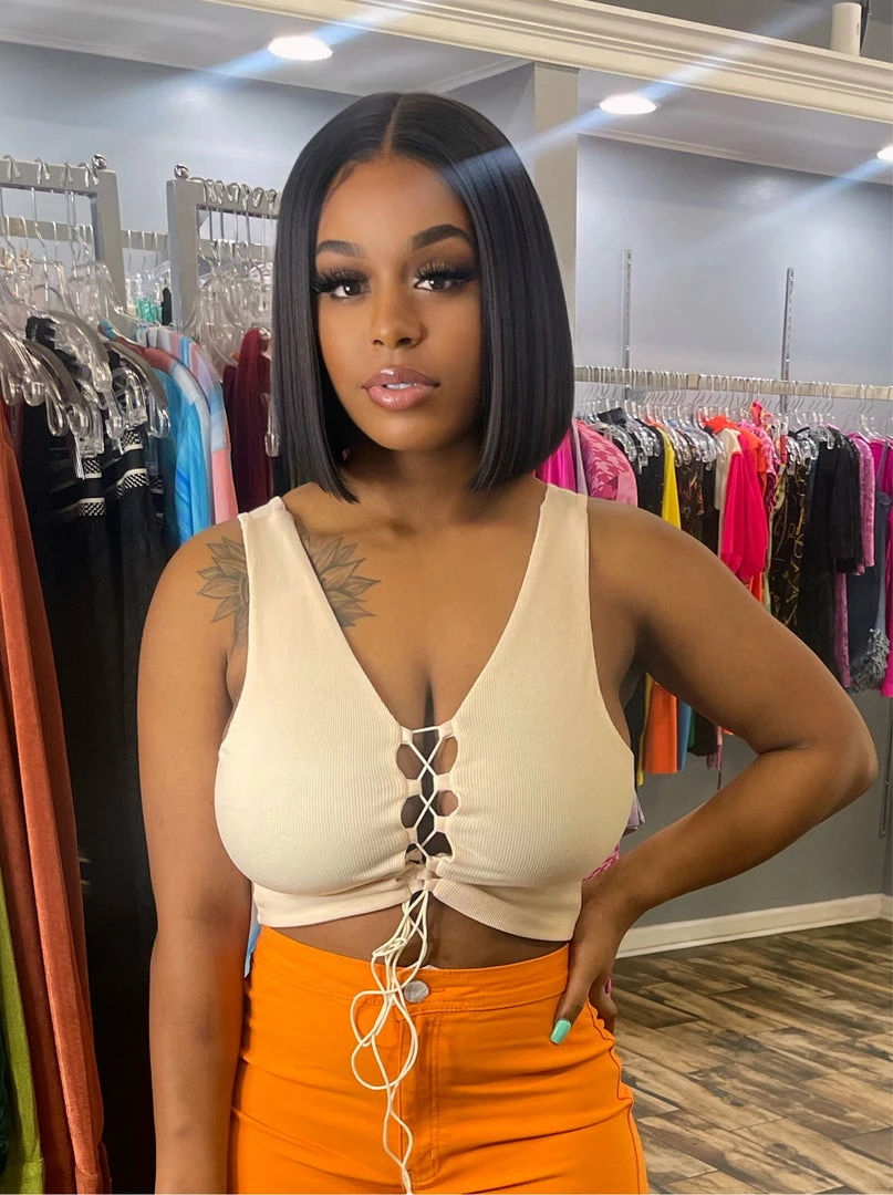 Head Over Heels: All In One Boutique Ari Babe Top- Off White