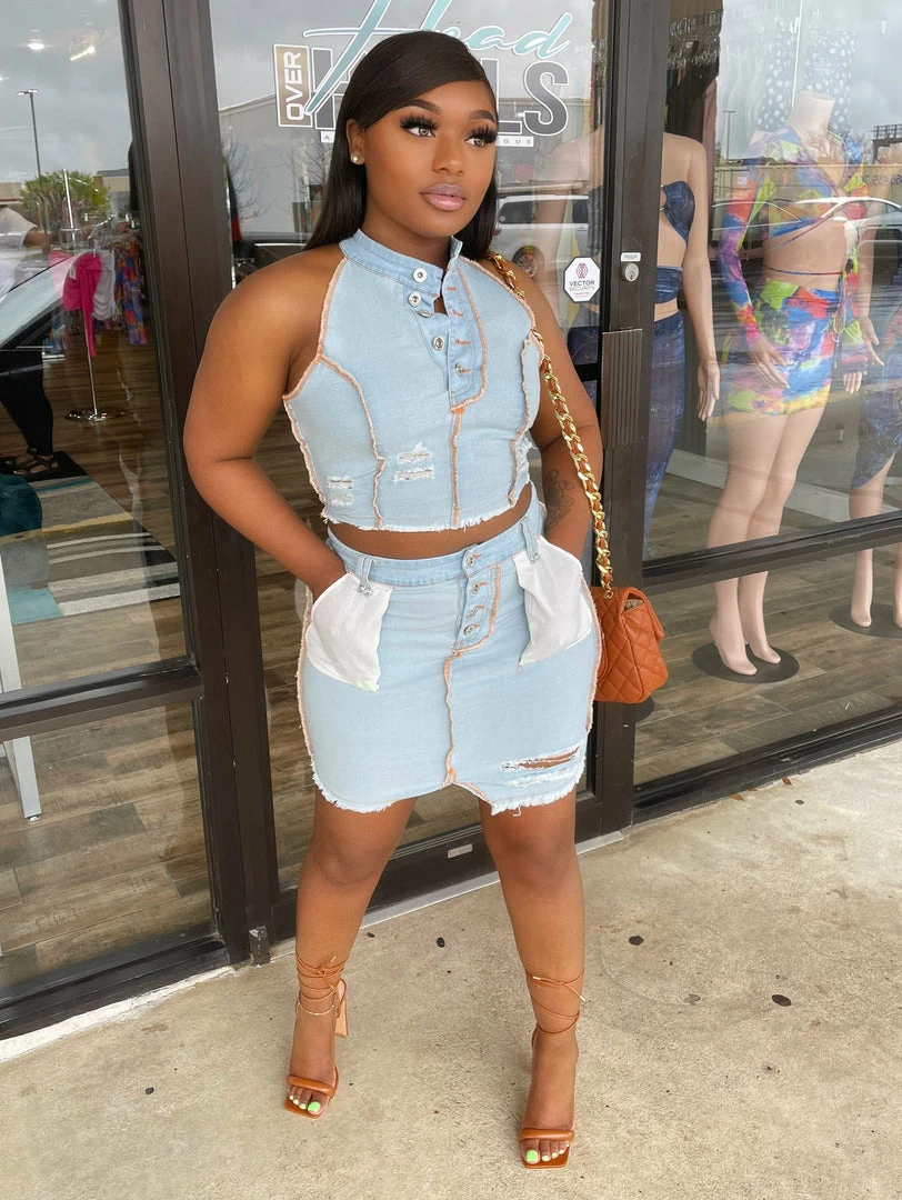 Head Over Heels: All In One Boutique Reactive Love Skirt Set Apparel