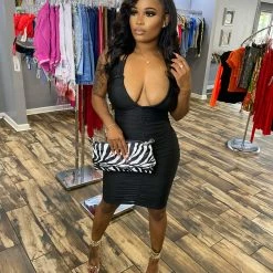 Head Over Heels: All In One Boutique Golden Child Dress- Black Apparel