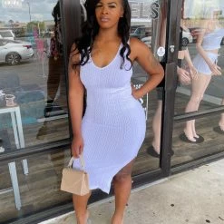 Head Over Heels: All In One Boutique Apparel Amber Dress- White (One Size)