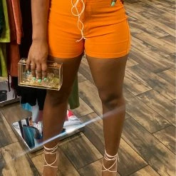 Head Over Heels: All In One Boutique Tap In Shorts- Orange Apparel